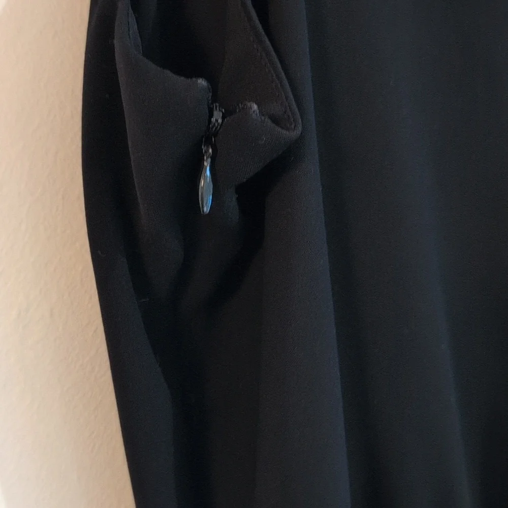 Michael KORS black Faux Wrap Cropped Wide Leg One Piece Jump Suit Size XS - Picture 9 of 10